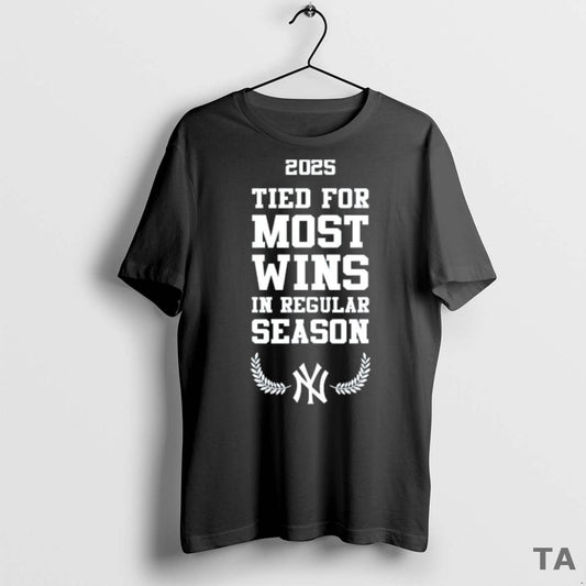 Top New York Yankees Mlb Tied For Most Wins In Regular Season 2025 Logo - clothing by TeeHivey.com