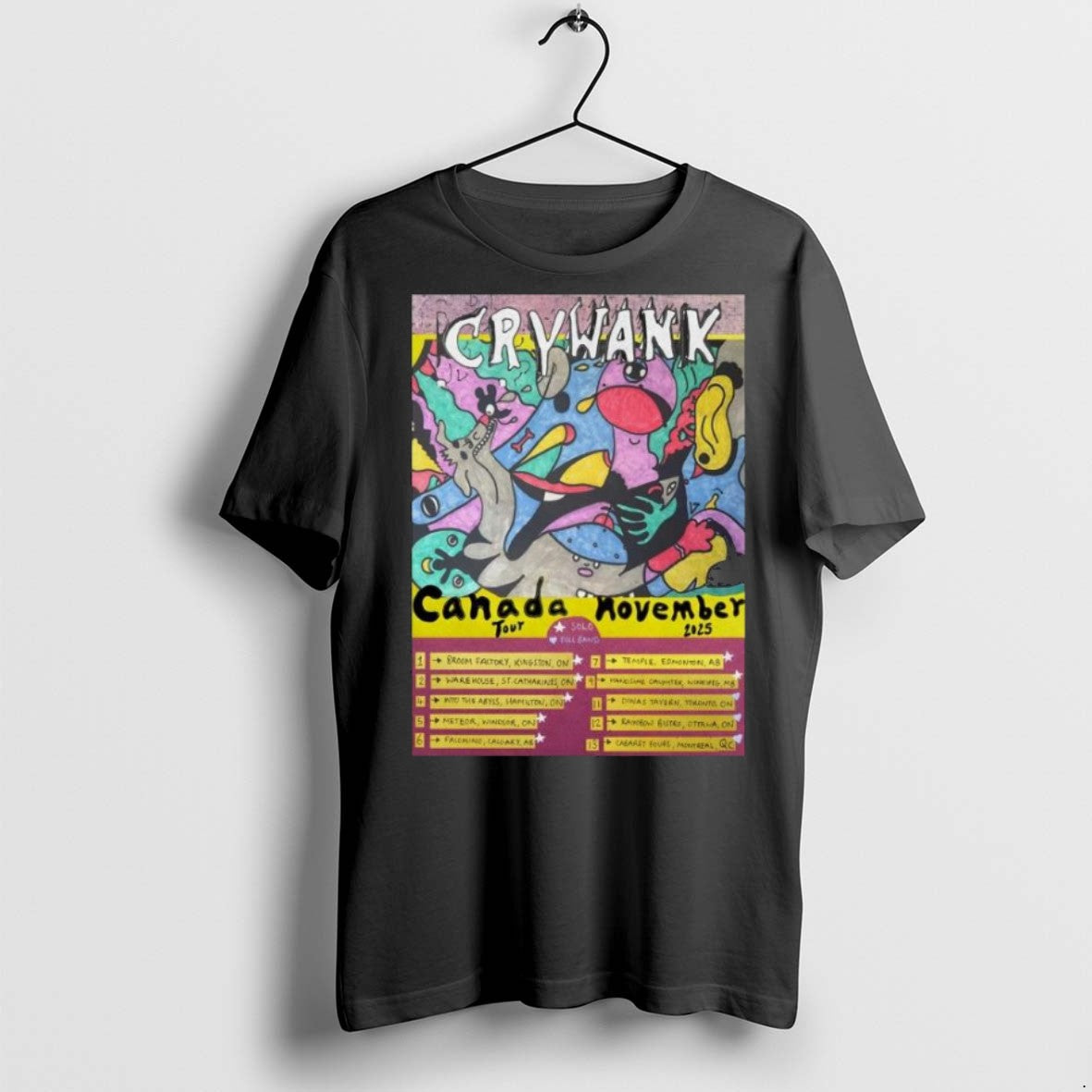 Premium Crywank Tour Canada November 2025 Long Sleve T Shirts - clothing by TeeHivey.com