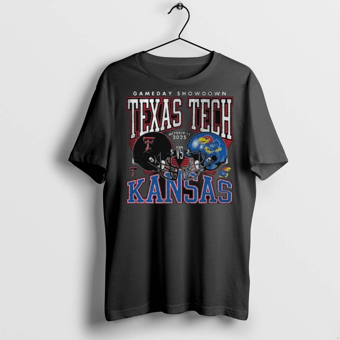 Top Premium Texas Tech Red Raiders Vs Kansas Jayhawks 2025 Gameday Showdown Long Sleve - clothing by TeeHivey.com