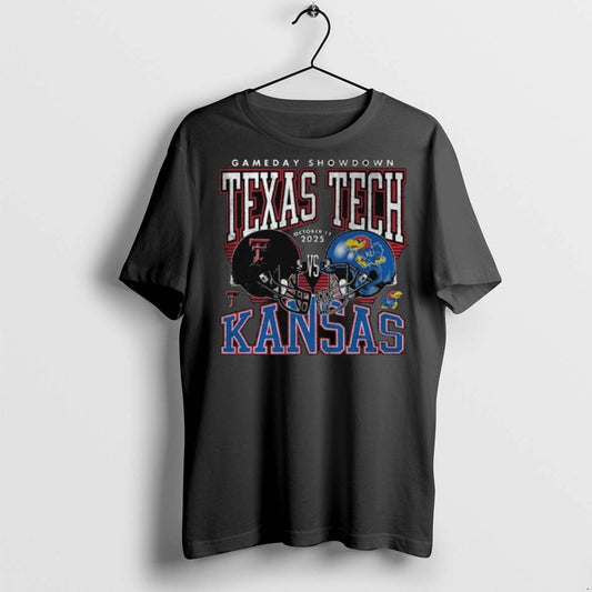 Top Premium Texas Tech Red Raiders Vs Kansas Jayhawks 2025 Gameday Showdown Long Sleve - clothing by TeeHivey.com