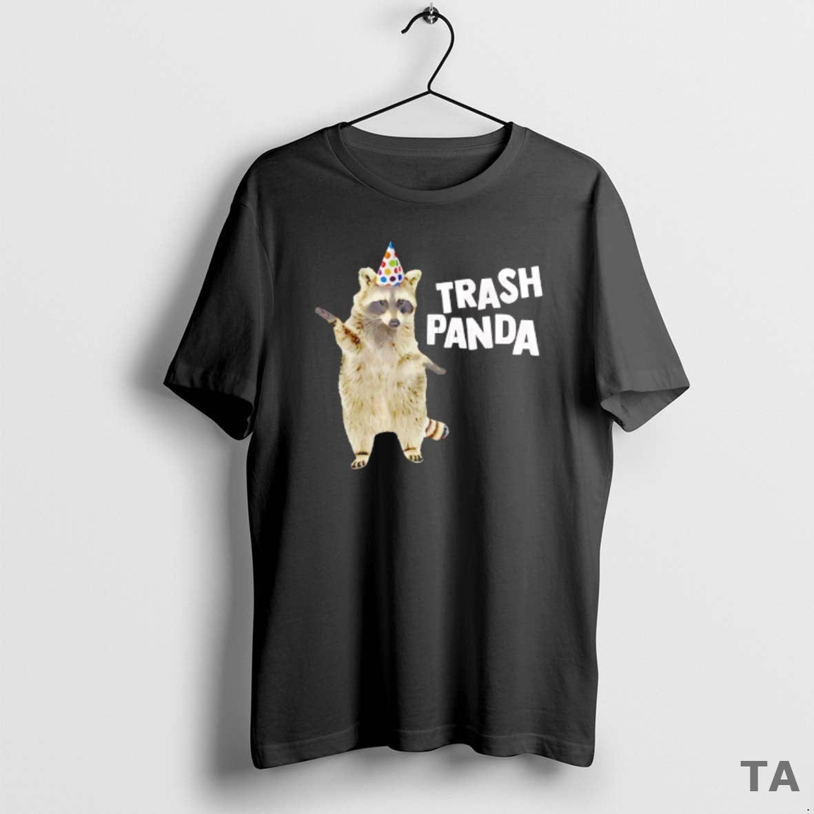 Top Raccoon Wearing Birthday Hat Trash Panda T Shirt Sweater - clothing by TeeHivey.com