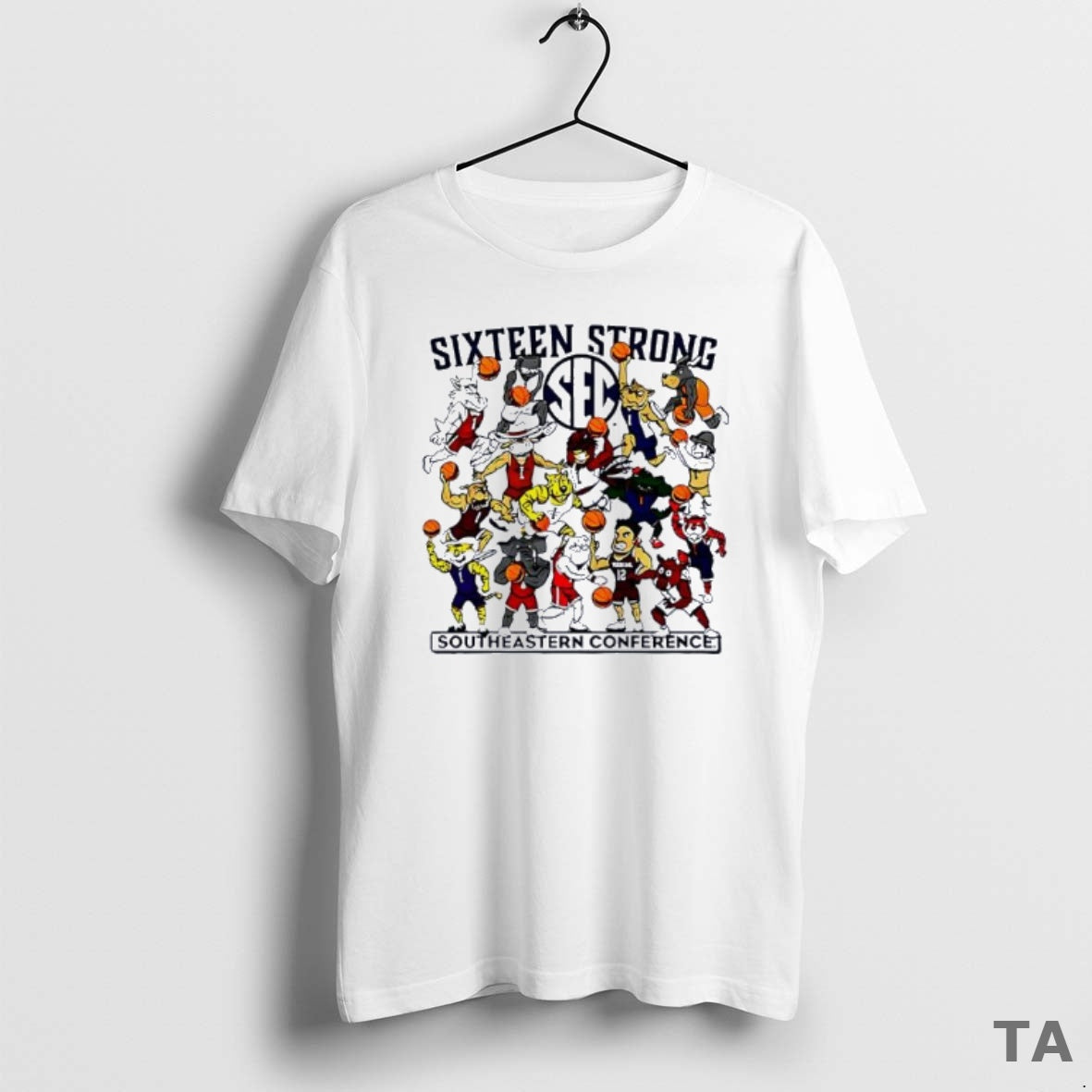 Top Southeastern Conference Sixteen Strong Basketball Mascot T Shirt Sweater - clothing by TeeHivey.com