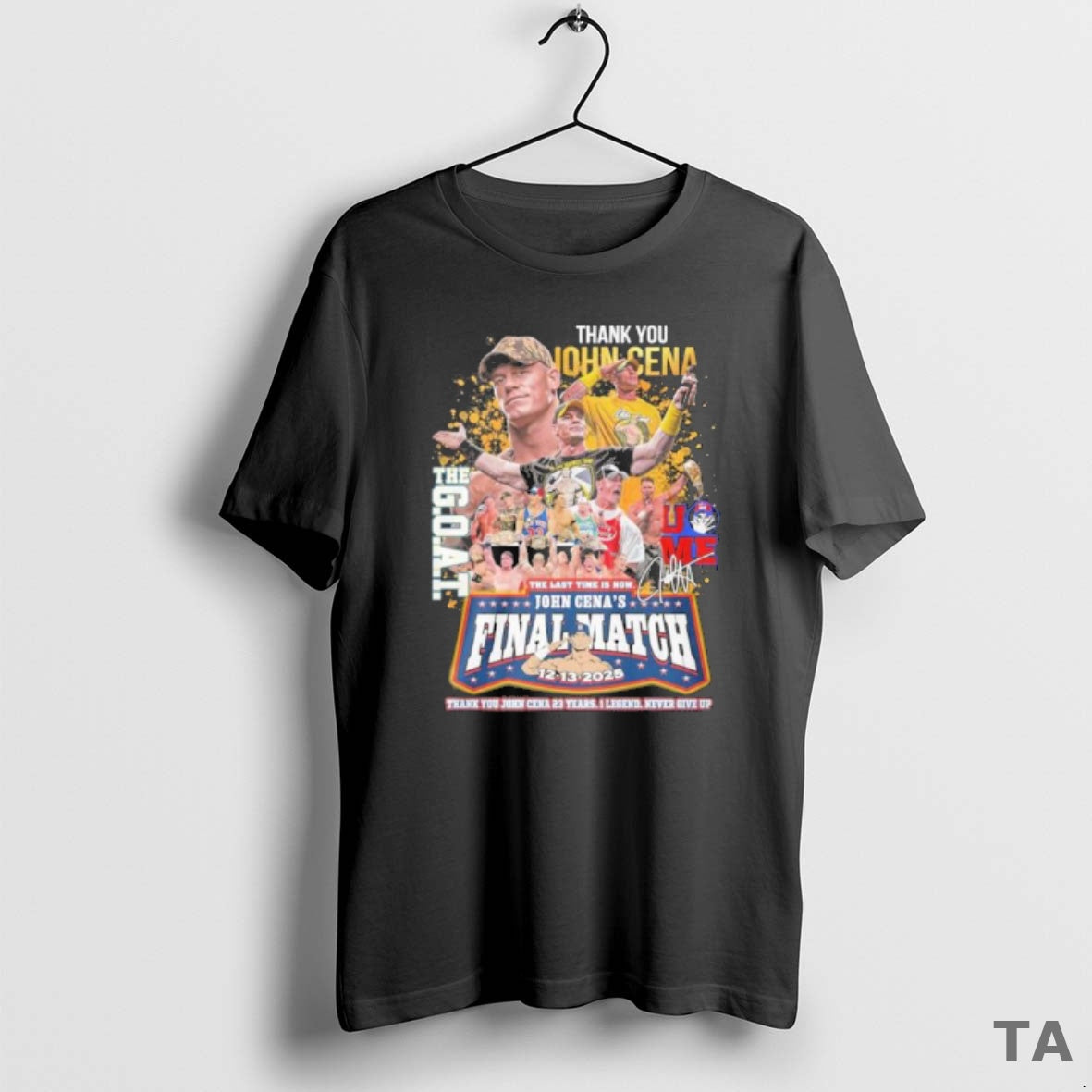 Top Thank You John Cena Final Match 2025 T Shirt Sweater - clothing by TeeHivey.com