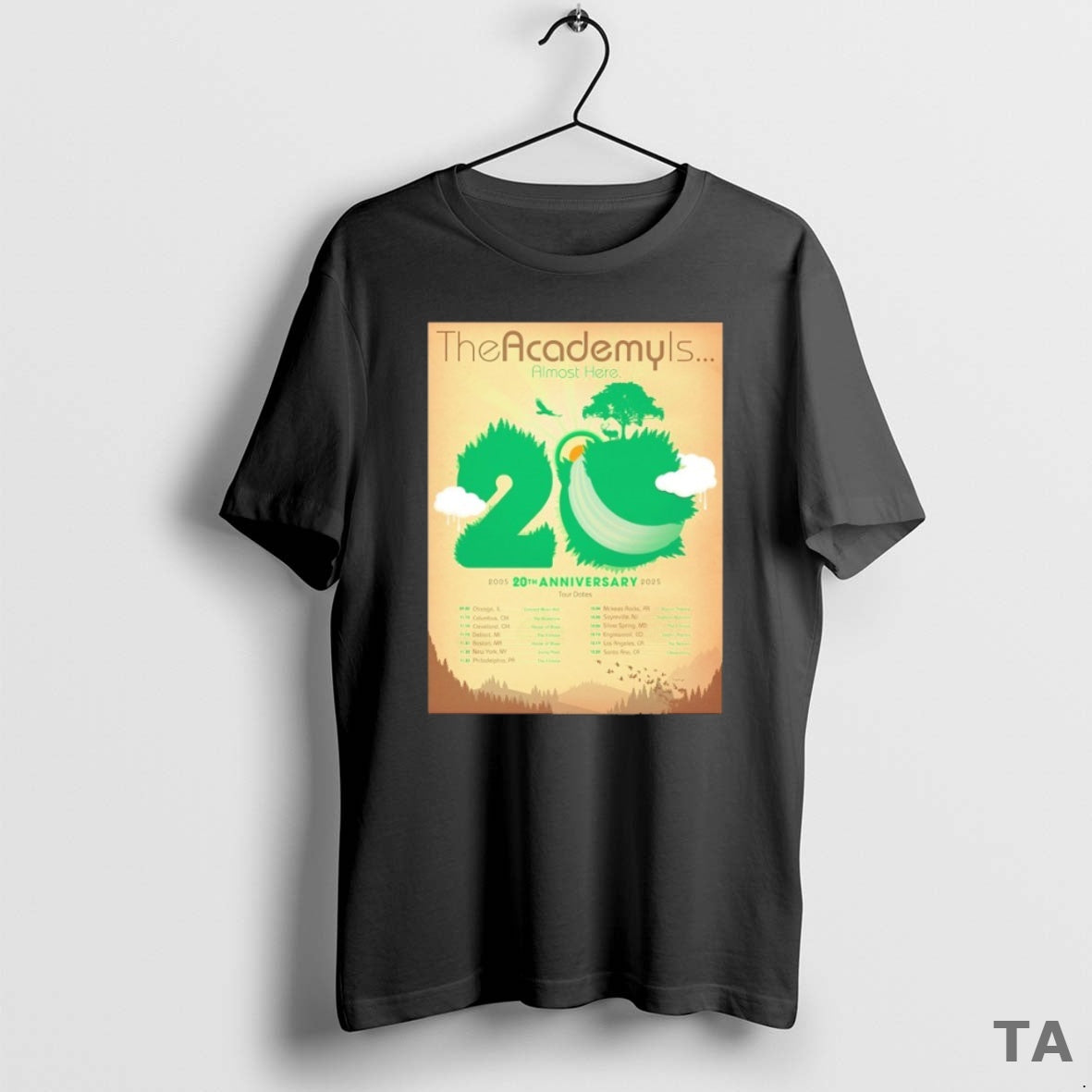 Top The Academy Is 20 Year Almost Here Anniversary Tour 2025 2026 T Shirt Sweater - clothing by TeeHivey.com