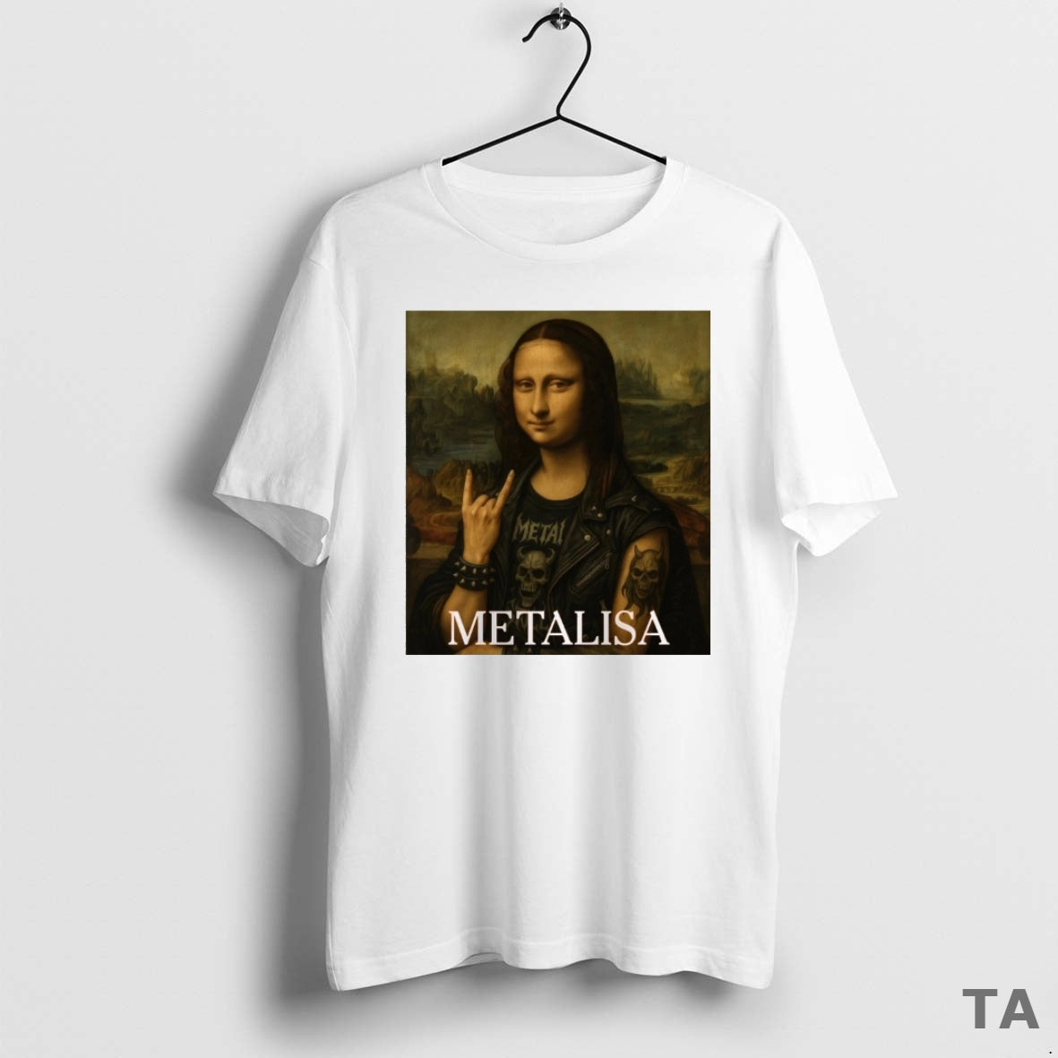 Top Mona Lisa Heavy Metal Theme Metalisa Metallica Meme T Shirt Sweater - clothing by TeeHivey.com