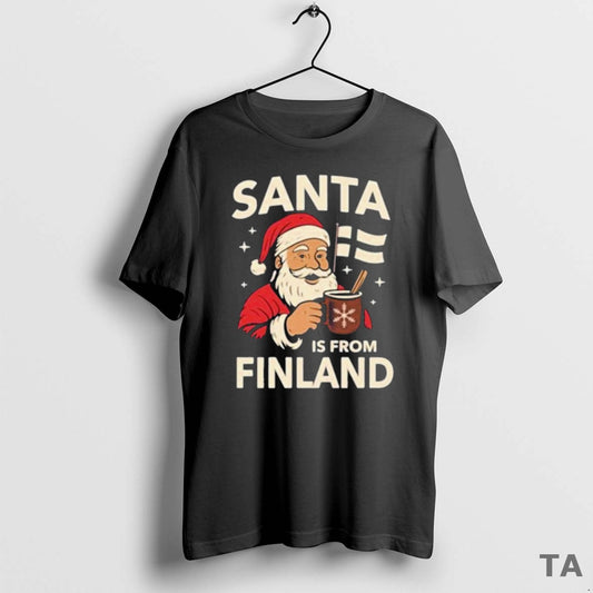 Top Santa Is From Finland Christmas T Shirt Sweater - clothing by TeeHivey.com