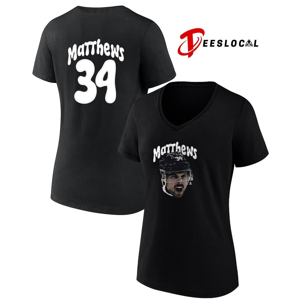 Toronto Maple Leafs Auston Matthews portrait name and number shirt