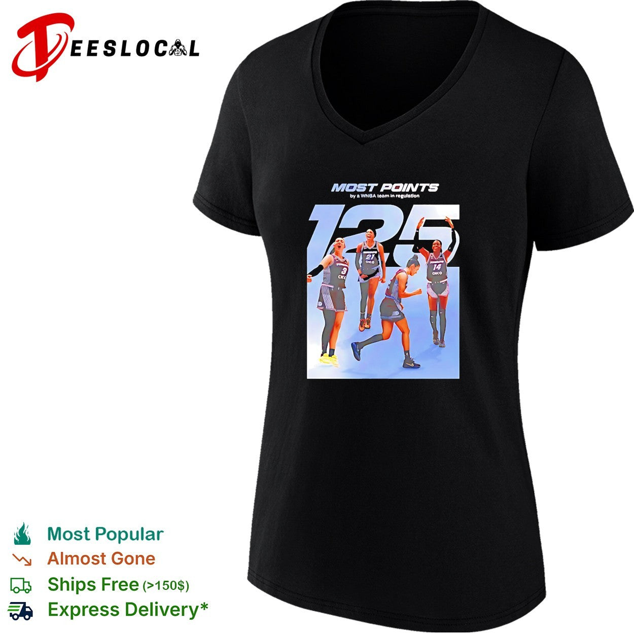 Toronto Tempo WNBA record 125 most points shirt