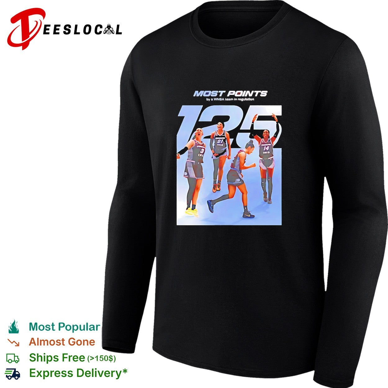 Toronto Tempo WNBA record 125 most points shirt