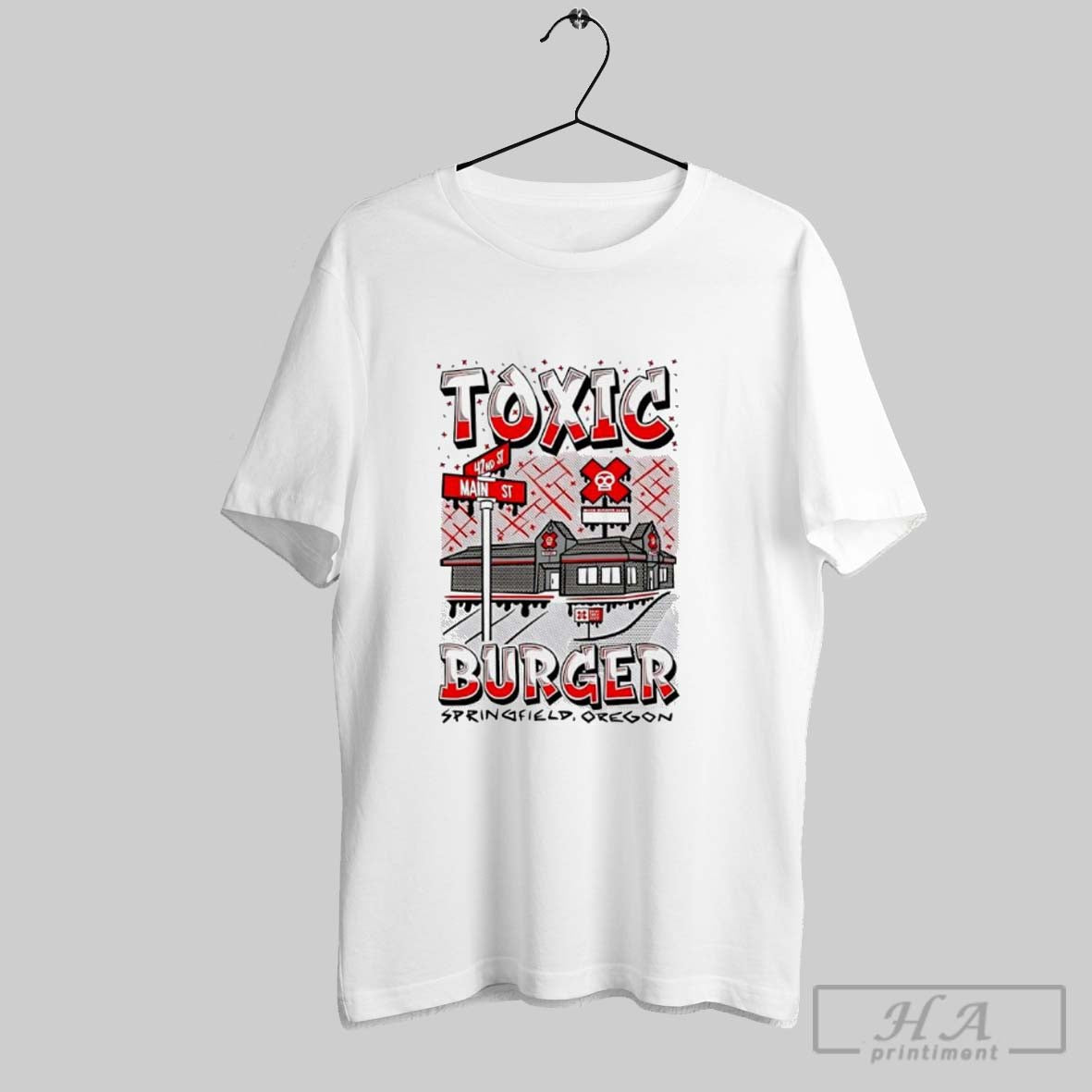 Toxic Burger Restaurant Ppringfield Oregon Graphic - clothing by TeeHivey.com