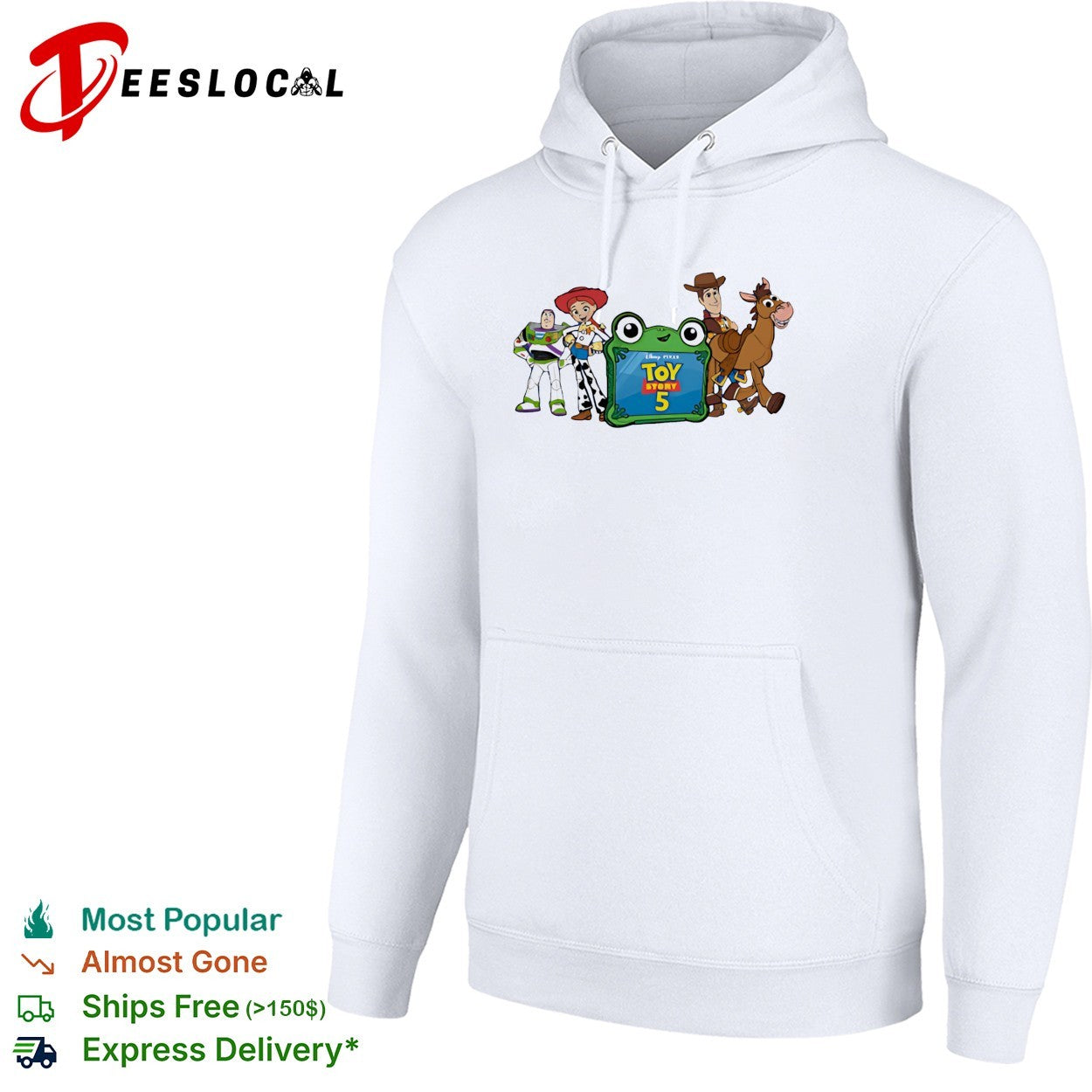 Toy Story 5 logo Jessie Buzz Woody and Bullseye group shirt