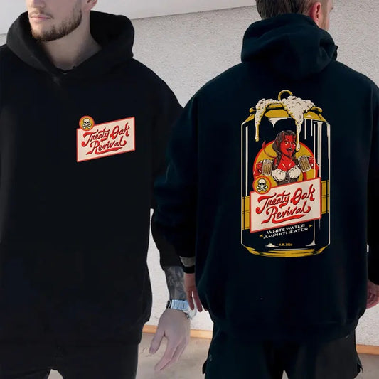 Treaty Oakk 2 Sides Revival Hoodie, Country Music Fans Top, Rock Band Hoodie, Unisex Long Sleeve Crewneck