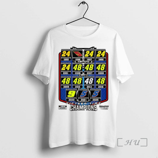 Trending 1995 2025 Nascar Cup Series Fifteen Time Hendrick Motorsports 15x Champions Premium T Shirts