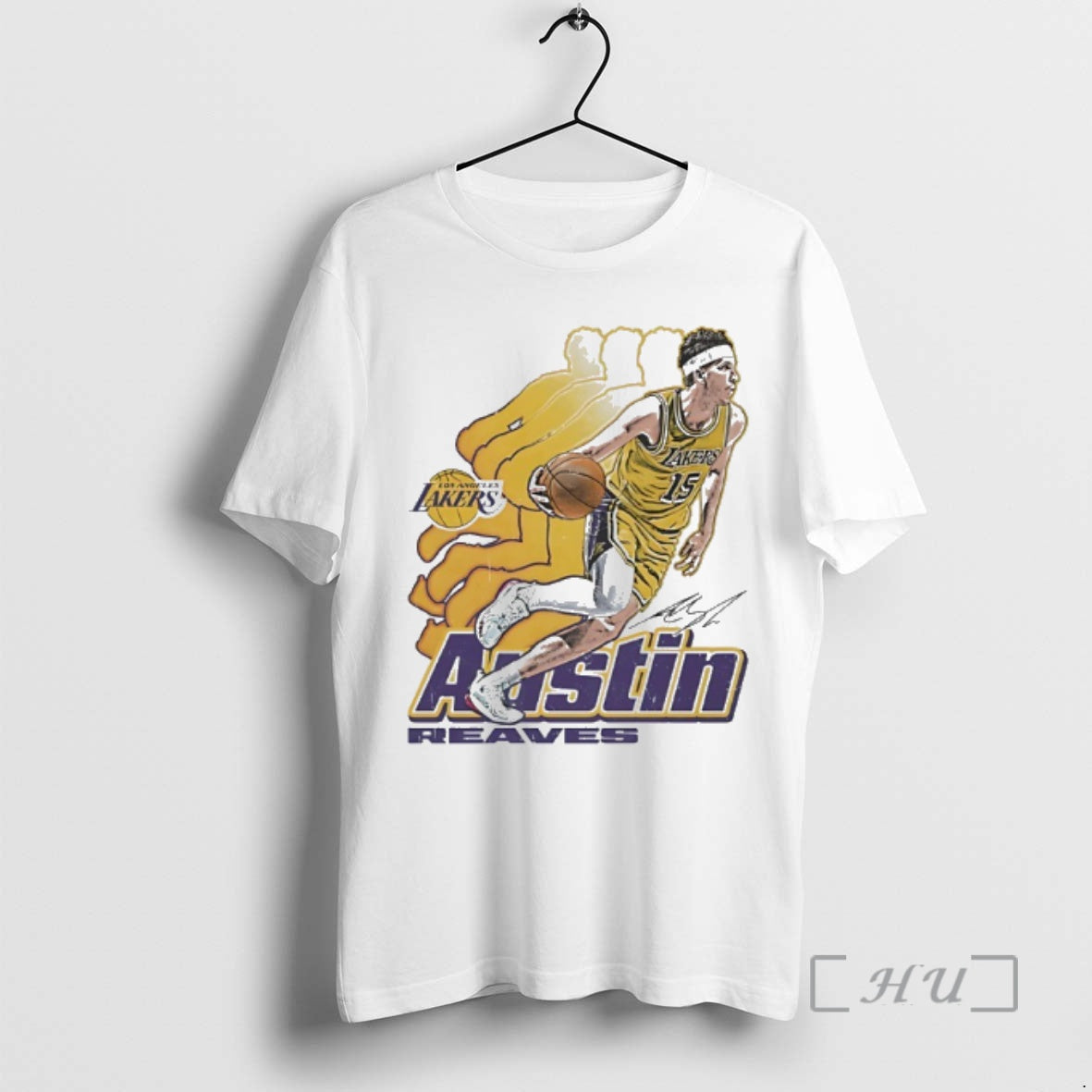 Trending Austin Reaves Los Angeles Lakers Basketball Signature Retro - clothing by TeeHivey.com