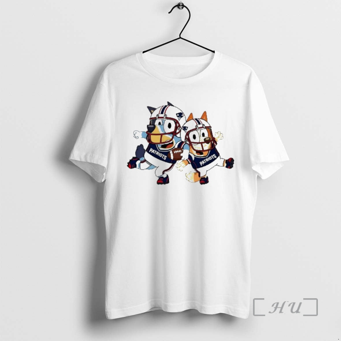 Trending Bluey New England Football Retro Fan Cute Cartoon - clothing by TeeHivey.com