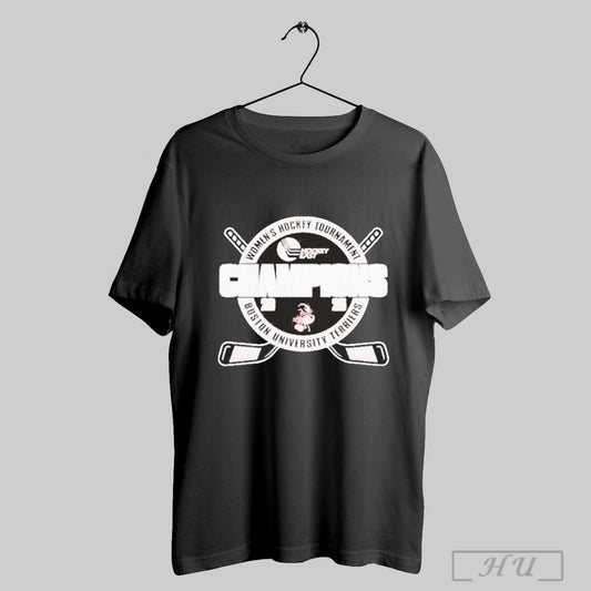 Trending Boston University Terriers 2025 Hockey East Womens Hockey Tournament Champions - clothing by TeeHivey.com