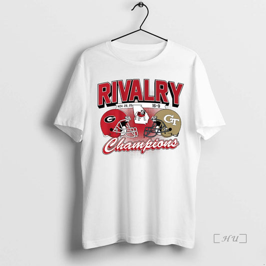Trending Georgia Bulldogs Vs Georgia Tech Yellow Jackets Rivalry Champions 2025 Premium T Shirts Sweater