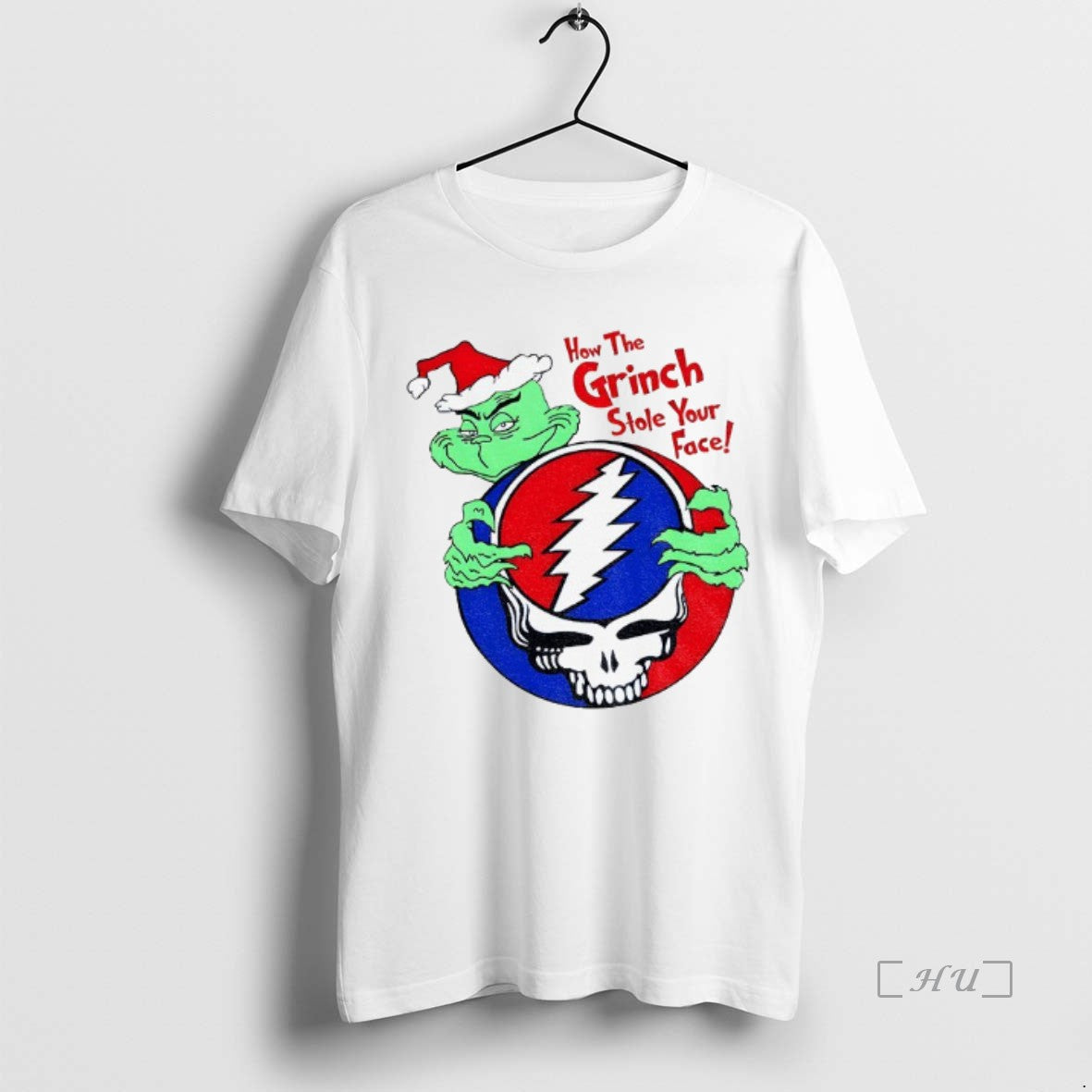 Trending Grinch How The Grinch Stole Your Face Grateful Dead Merry Christmas Premium T Shirts - clothing by TeeHivey.com