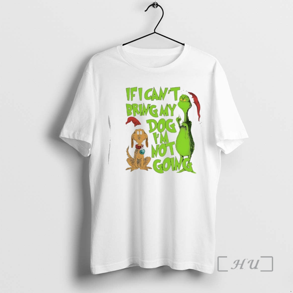 Trending Grinch Santa If I Cant Bring My Dog Im Not Going Premium T Shirts - clothing by TeeHivey.com