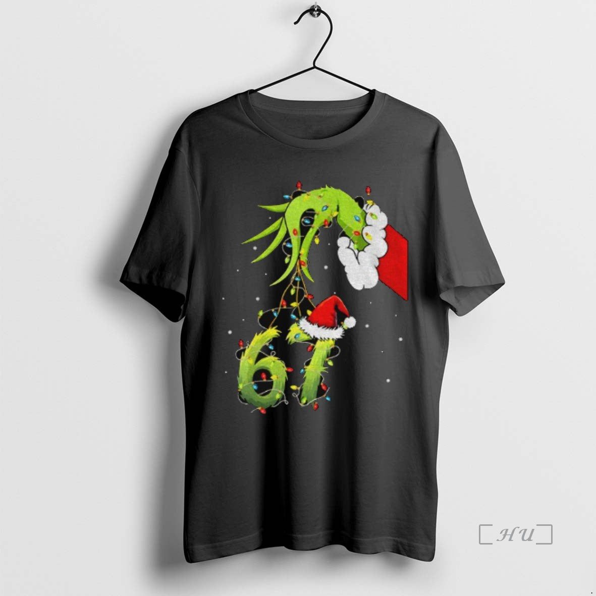 Trending Grinch Hand Holding Six Seven 6 7 Merry Christmas - clothing by TeeHivey.com