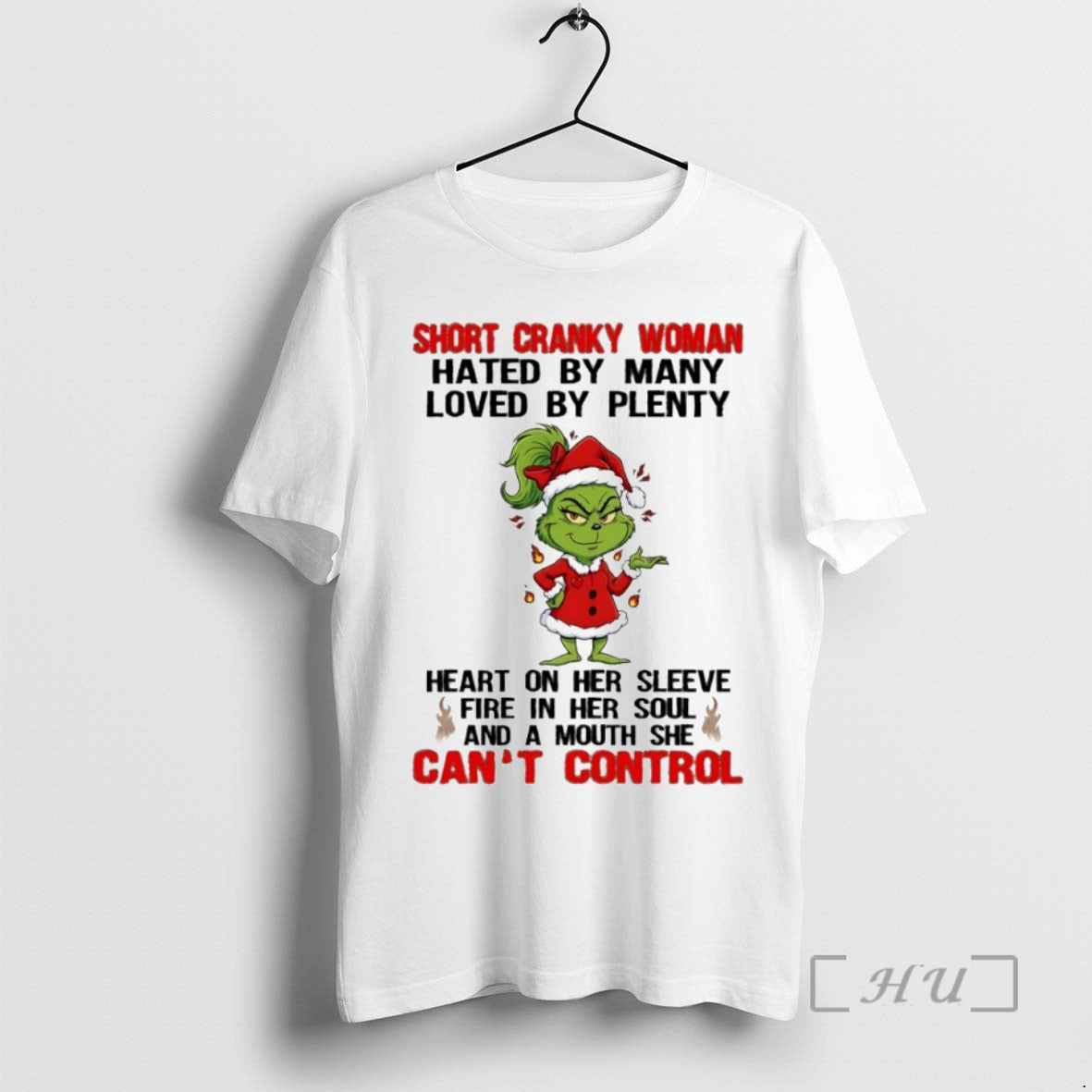 Trending Grinch Short Cranky Woman Hated By Many Loved By Plenty Circle Premium T Shirts - clothing by TeeHivey.com
