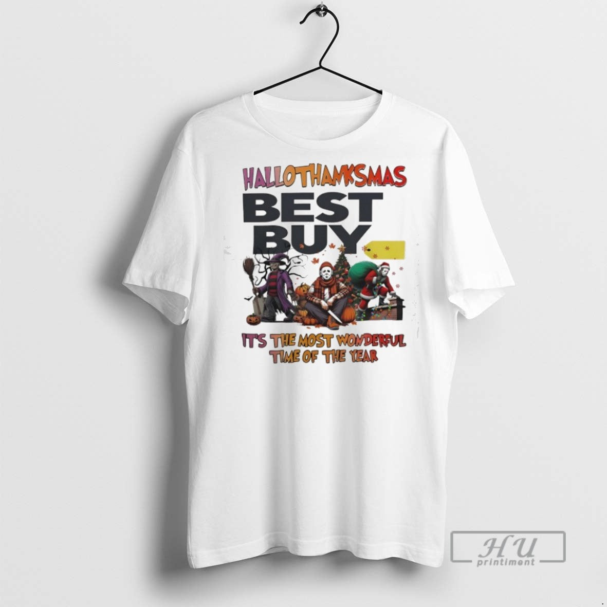 Trending Hallothanksmas Best Buy Its The Most Wonderful Time Of The Year Horror Characters Graphic - clothing by TeeHivey.com