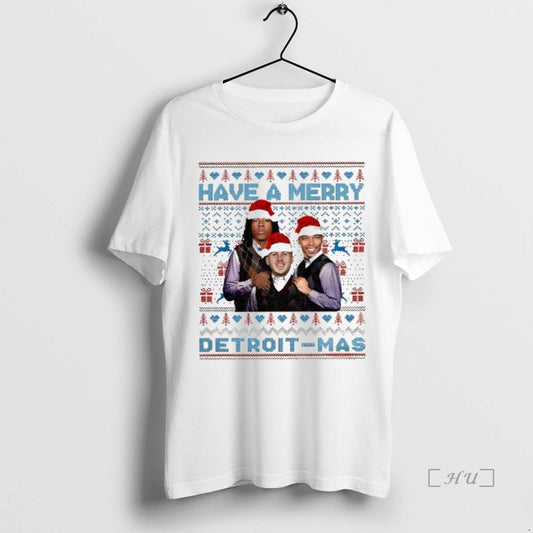 Trending Have A Merry Detroit Mas Jared Goff Jahmyr Gibbs Amon Ra St Brown Football - clothing by TeeHivey.com