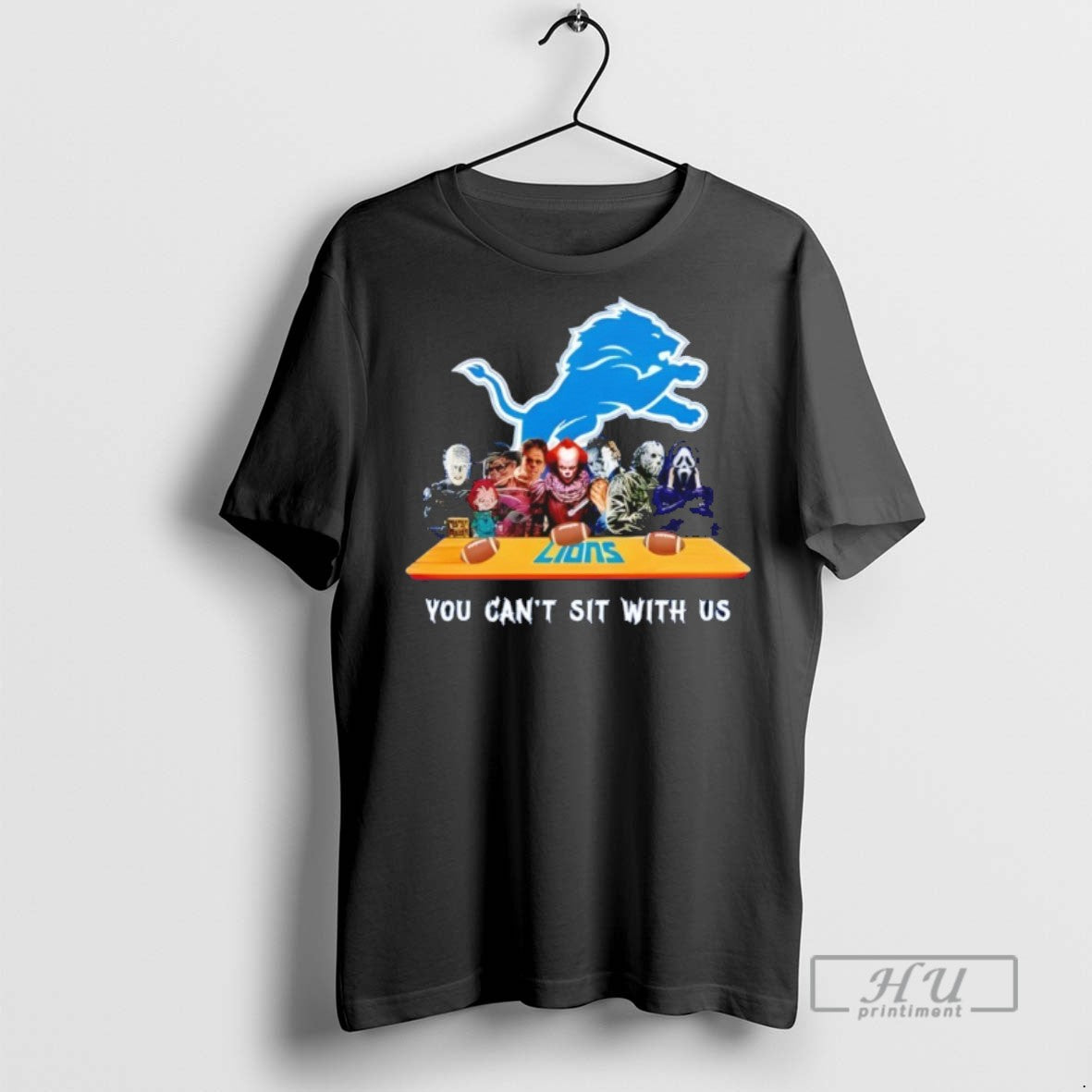 Trending Horror Movie Characters You Cant Sit With Us Detroit Lions Halloween Graphic - clothing by TeeHivey.com