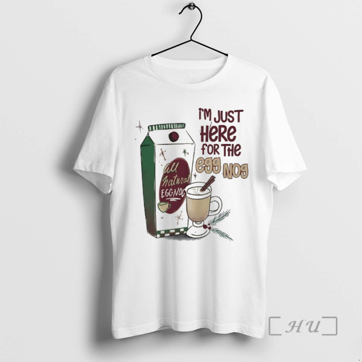 Trending Im Just Here For The Eggnog All Natural Eggnog Christmas Premium T Shirts Sweater - clothing by TeeHivey.com