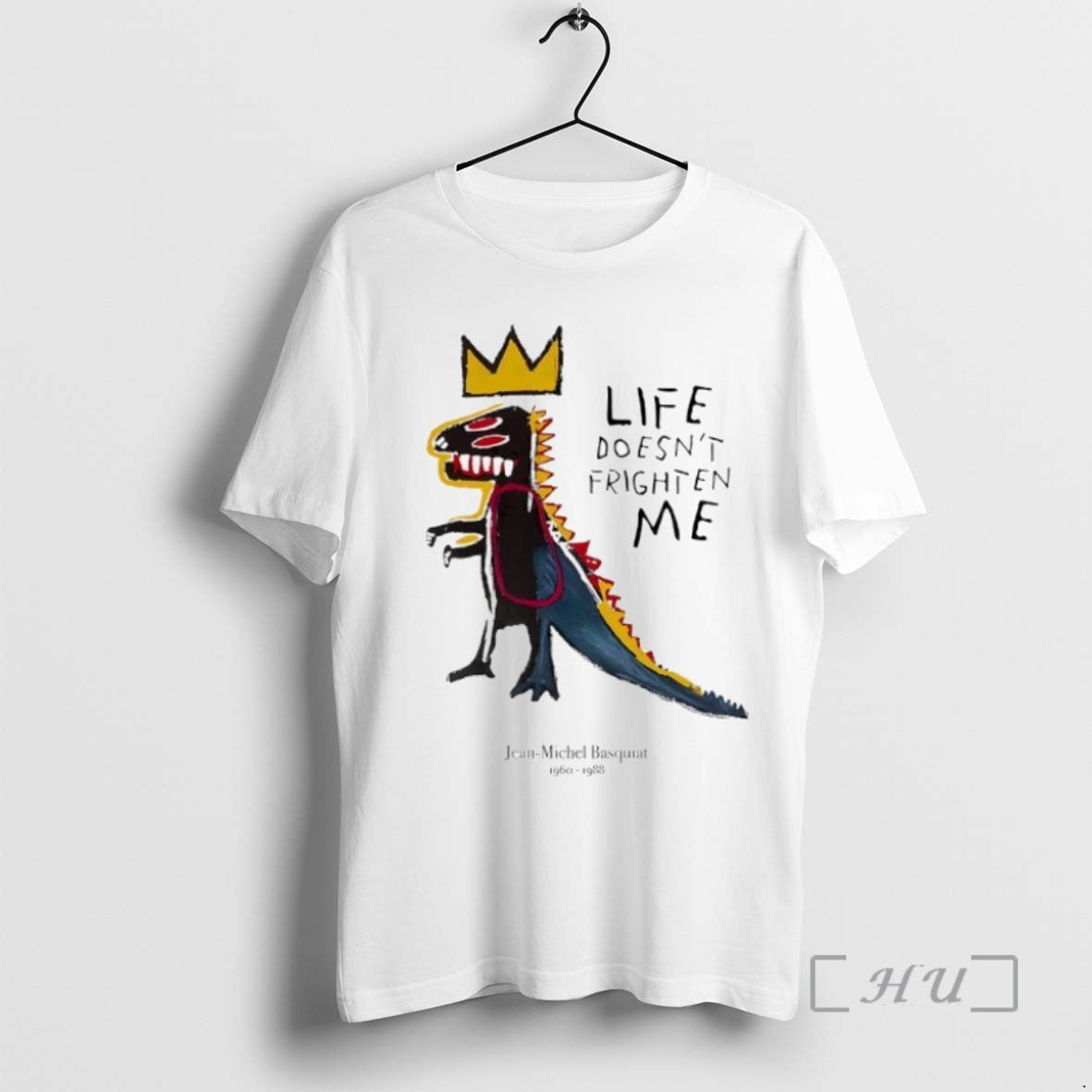 Trending Jean Michel Basquiat Dinosaur Life Doesnt Frighten Me - clothing by TeeHivey.com