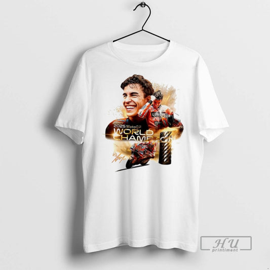 Trending Marc Marquez Ducati Lenovo Team Motogp 2025 World Champhions Grand Prix Signature - clothing by TeeHivey.com