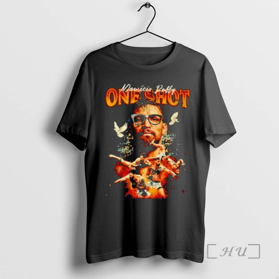 Trending Mauricio Ruffy One Shot Portrait With Doves Favela Action Fighting - clothing by TeeHivey.com