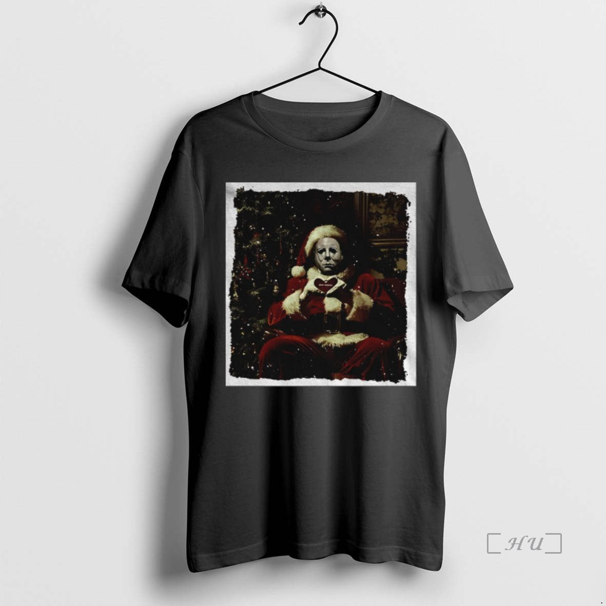 Trending Michael Myers Heart Hands Horror Movie Santa Claus Merry Christmas Premium T Shirts Sweater