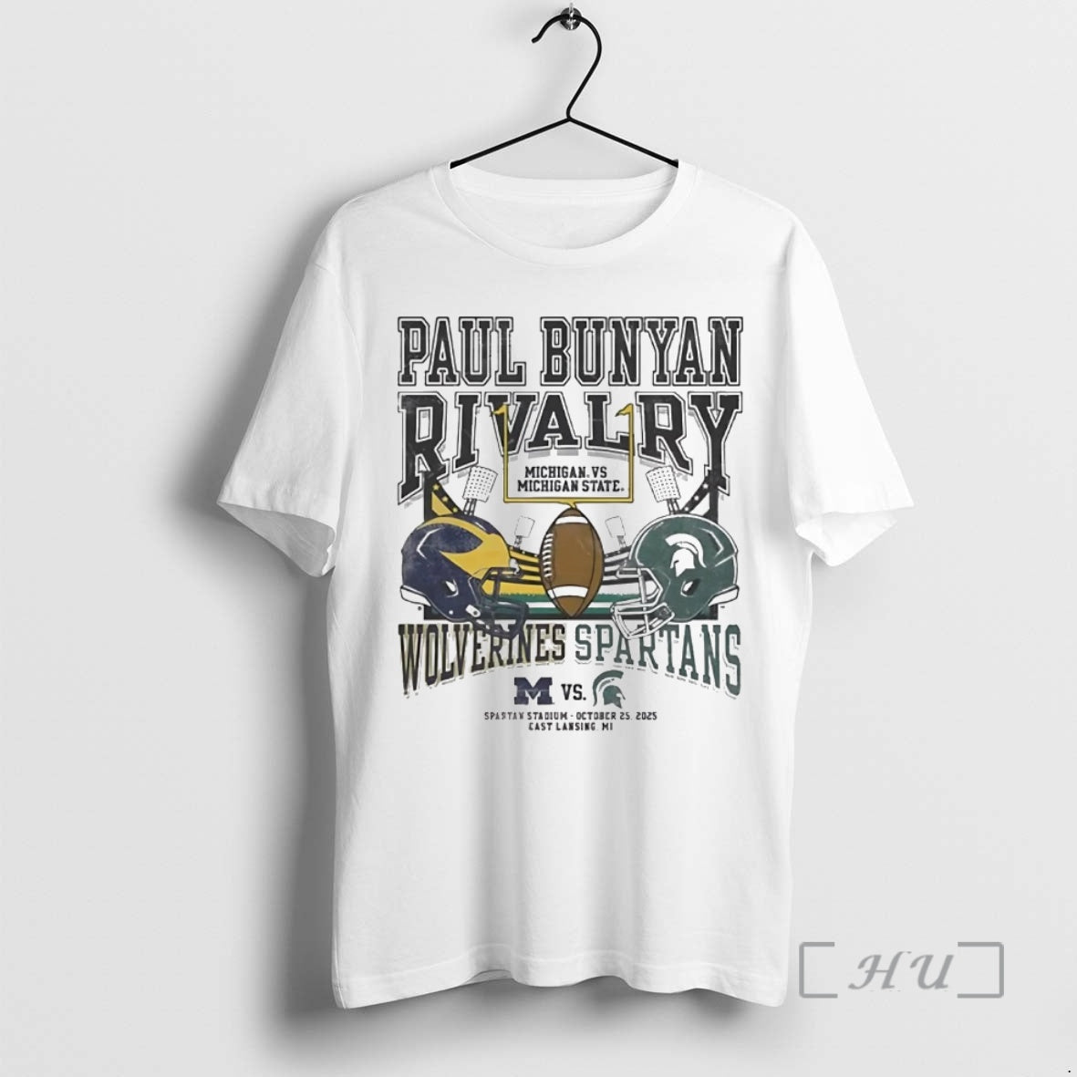 Trending Michigan State Spartans Vs Michigan Wolverines 2025 Paul Bunyan Rivalry Premium T Shirts Sweater