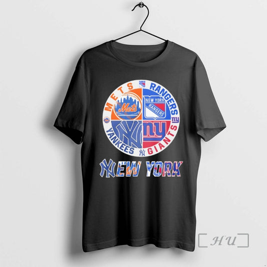 Trending New York Mets New York Rangers New York Yankees New York Giants Mashup Logo - clothing by TeeHivey.com