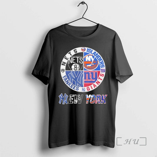 Trending New York Yankees Brooklyn Nets New York Islanders And New York Giants Mashup Logo - clothing by TeeHivey.com