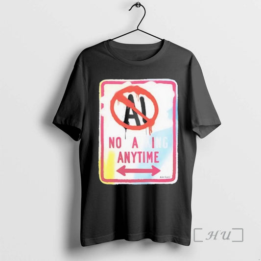 Trending No Ai Anytime Red Circle - clothing by TeeHivey.com