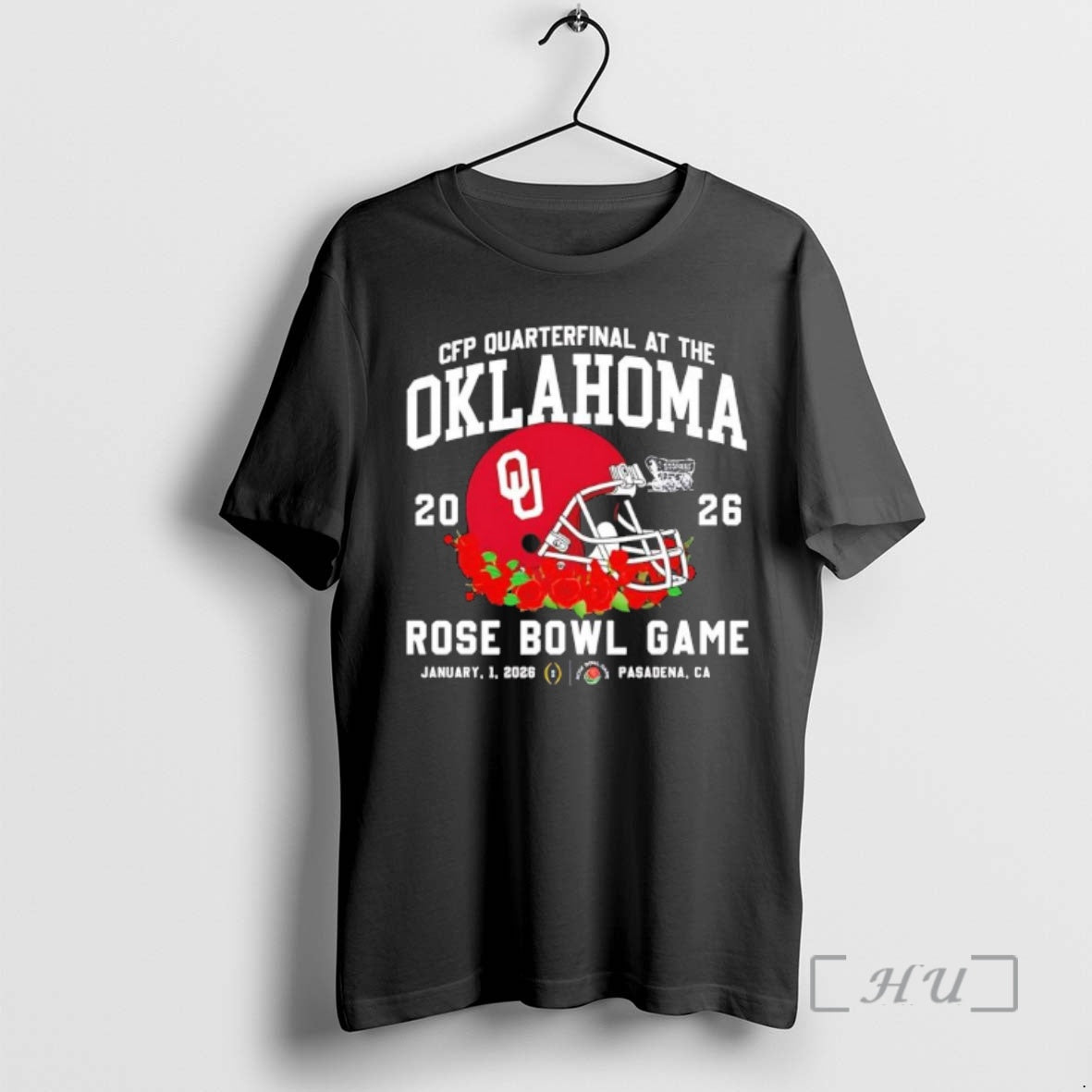 Trending Oklahoma Sooners Cfp Quarterfinal At The 2026 Rose Bowl Game Helmet Premium T Shirts - clothing by TeeHivey.com