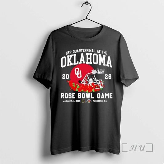 Trending Oklahoma Sooners Cfp Quarterfinal At The 2026 Rose Bowl Game Helmet Premium T Shirts - clothing by TeeHivey.com