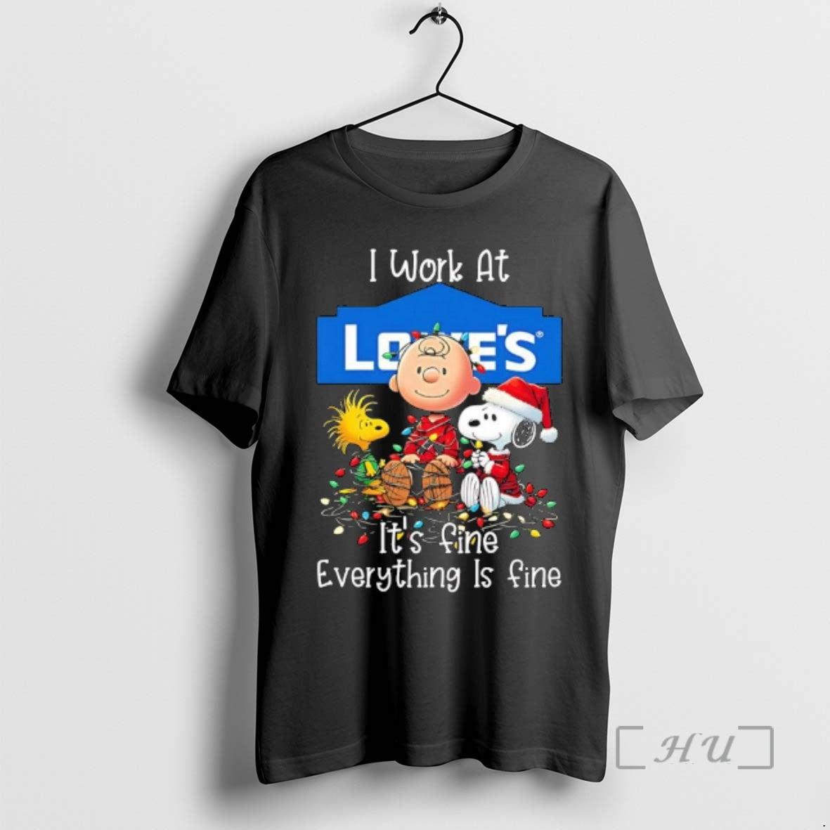 Trending Peanuts Characters Christmas Lights I Work At Lowes Its Fine Everything Is Fine Premium - clothing by TeeHivey.com