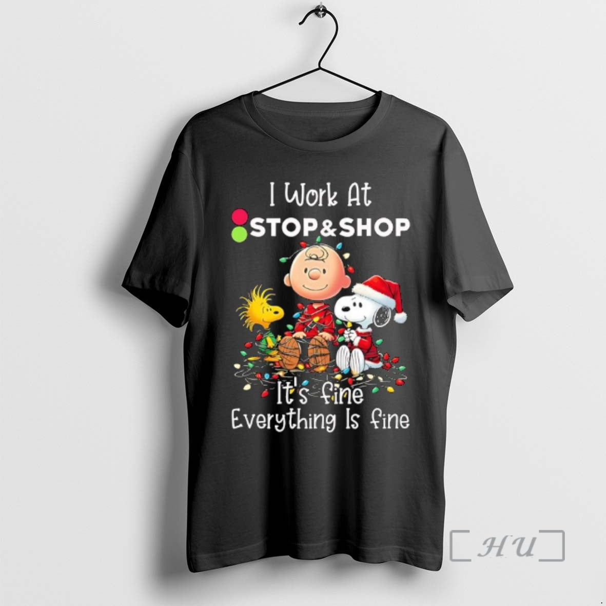 Trending Peanuts Characters Christmas Lights I Work At Stop Shop Its Fine Everything Is Fine - clothing by TeeHivey.com