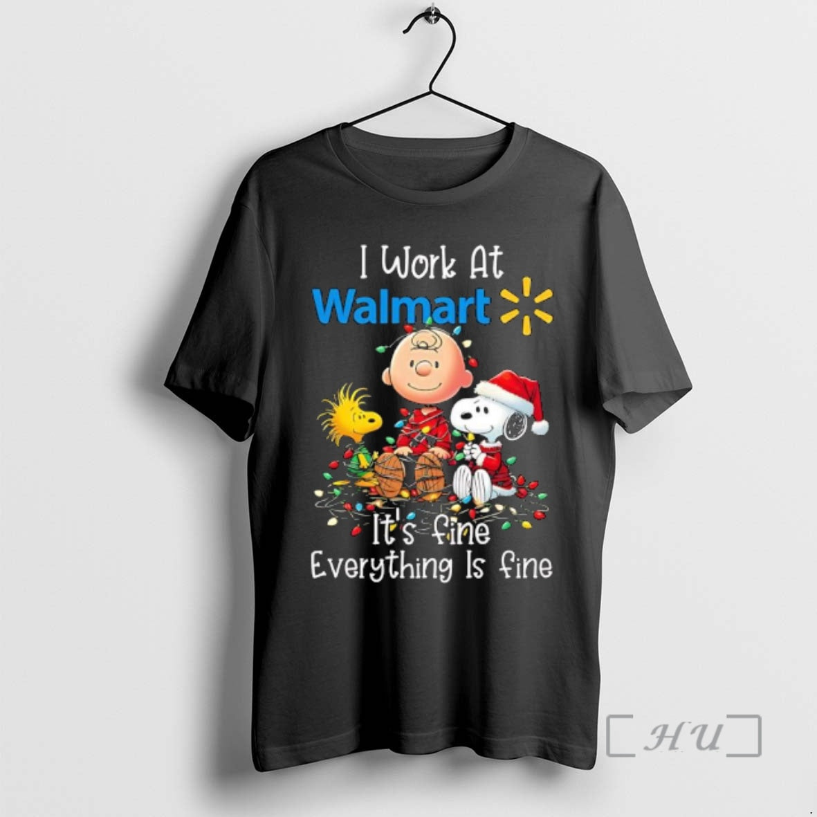 Trending Peanuts Characters Christmas Lights I Work At Walmart Its Fine Everything Is Fine Premium - clothing by TeeHivey.com