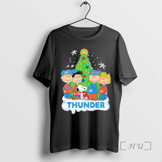 Trending Peanuts Comic Christmas Tree In Oklahoma City Thunder Graphic - clothing by TeeHivey.com