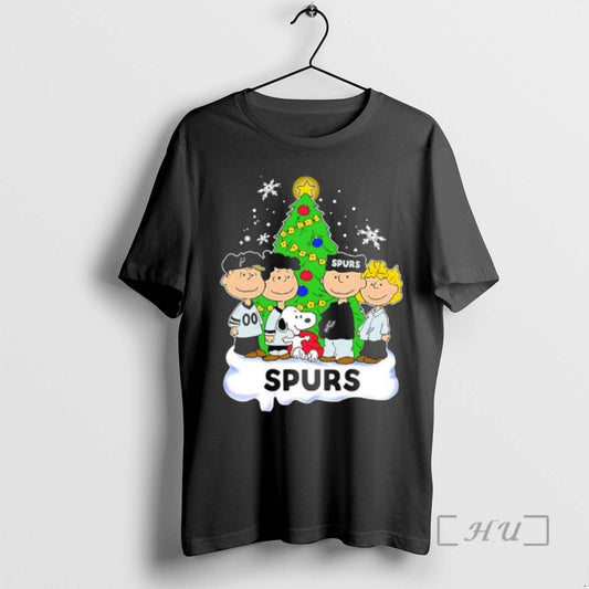 Trending Peanuts Comic Christmas Tree In San Antonio Spurs Graphic - clothing by TeeHivey.com