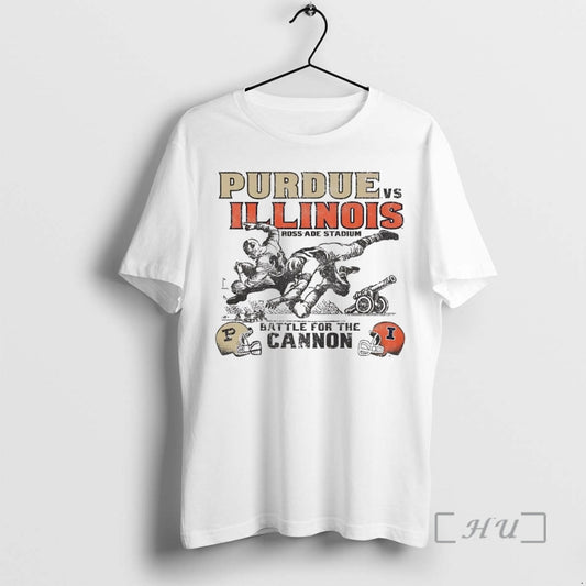 Trending Purdue Boilermakers Vs Illinois Fighting Illini 2025 Battle For The Cannon Premium T Shirts