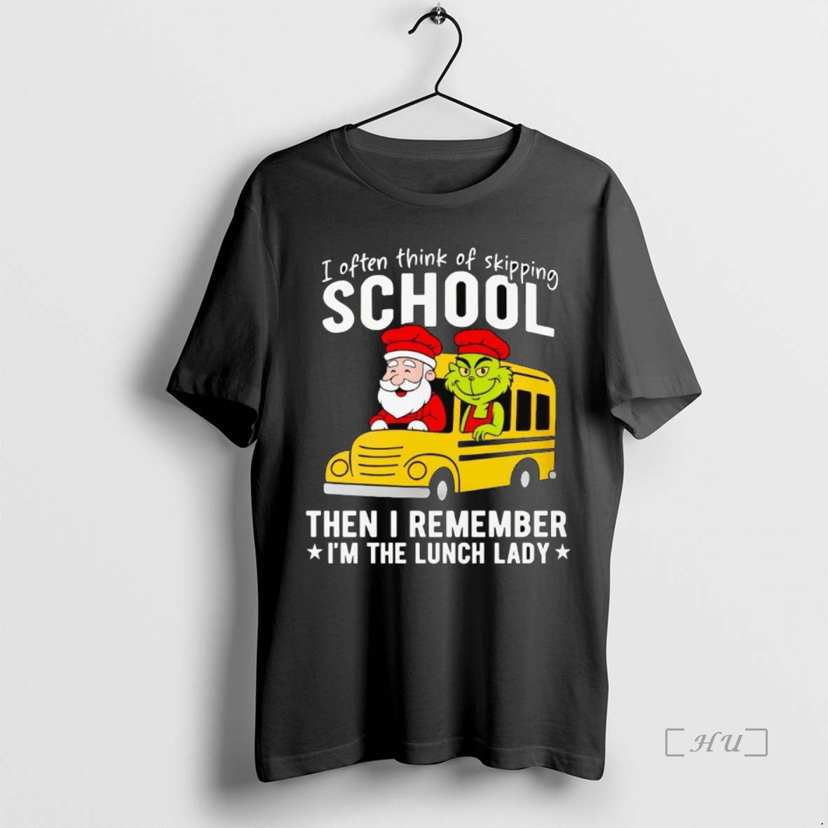 Trending Santa And Grinch I Often Think Of Skipping School Christmas Premium T Shirts Sweater - clothing by TeeHivey.com