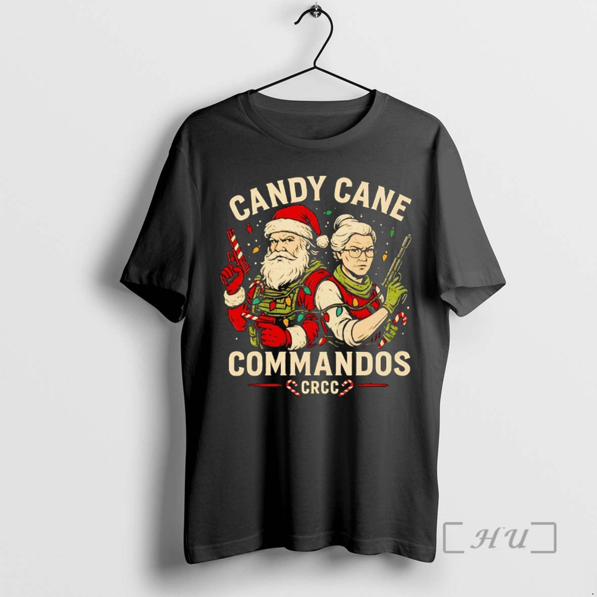 Trending Santa Candy Cane Commandos Christmas - clothing by TeeHivey.com