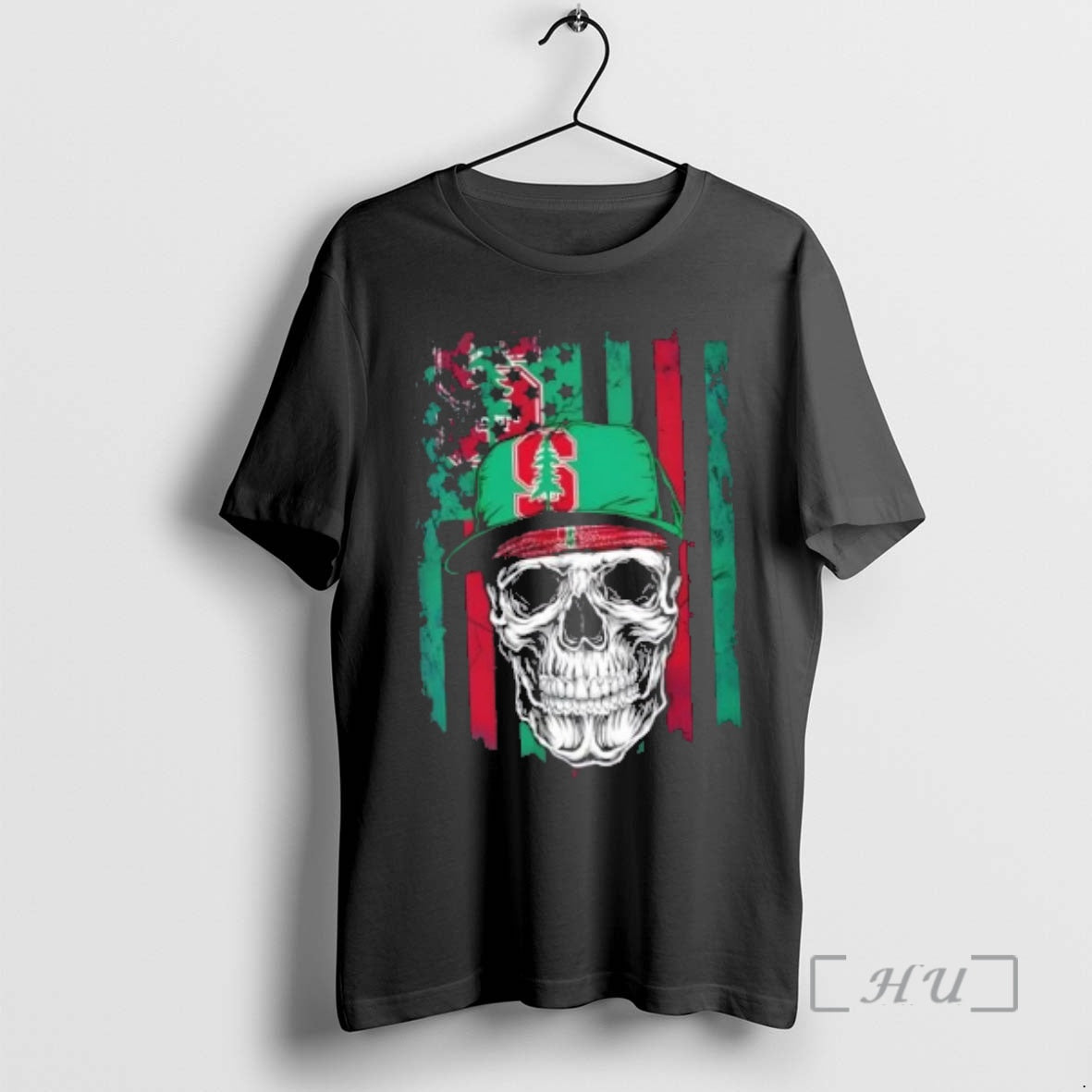 Trending Skull Wearing A Cap Stanford Cardinal Us Flag - clothing by TeeHivey.com