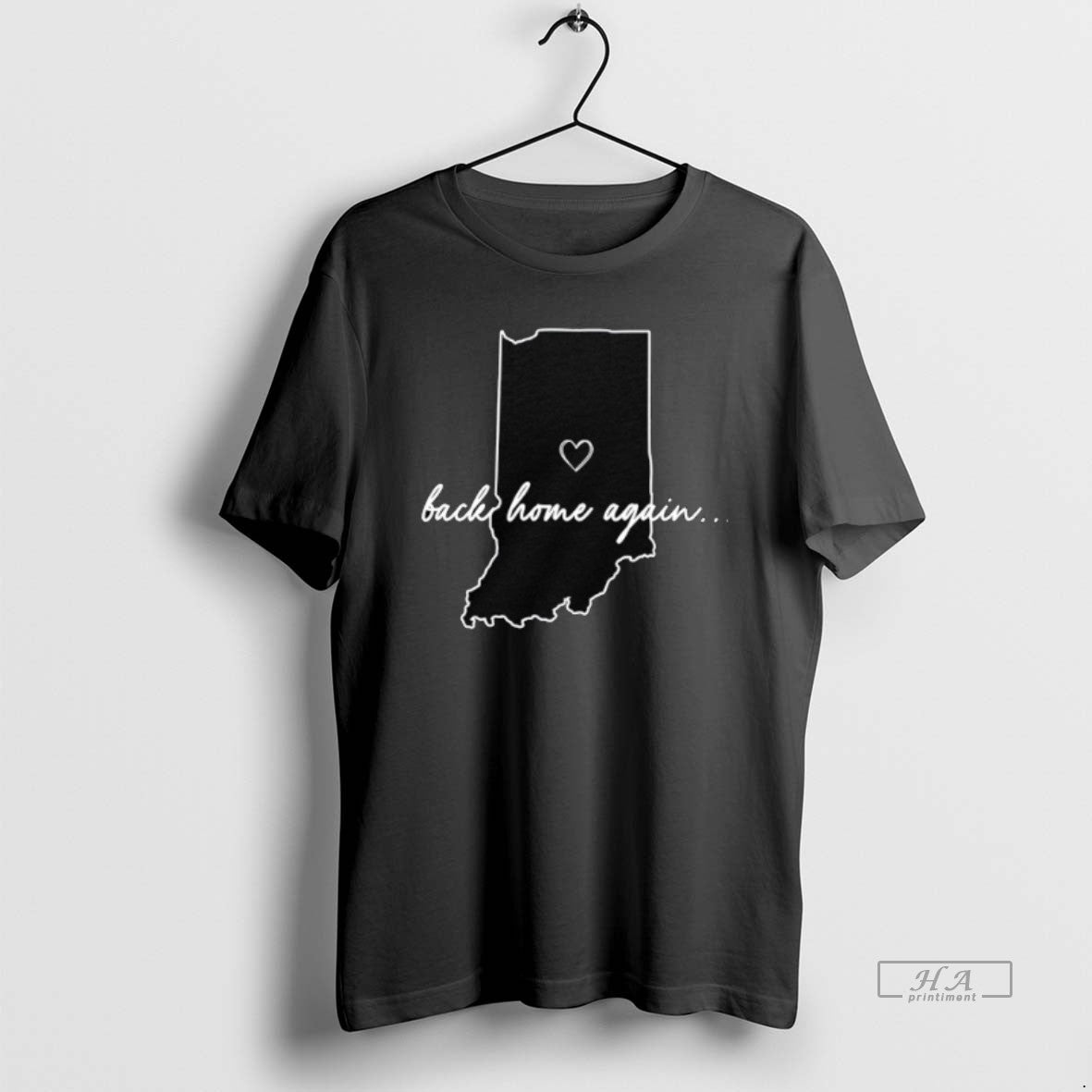 Trendy Back Home Again Indiana Map - clothing by TeeHivey.com