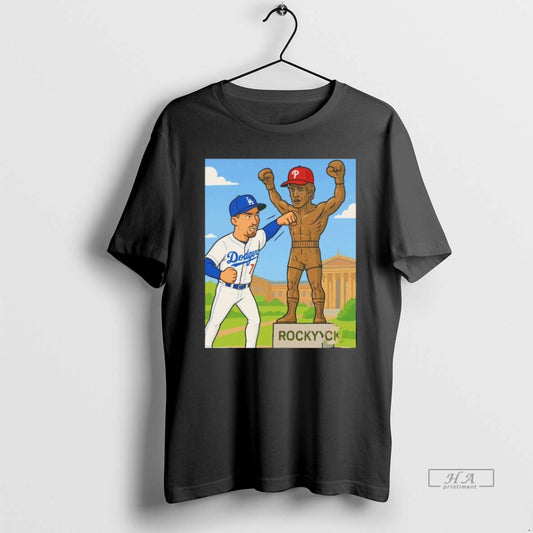 Trendy Blake Snell Los Angeles Dodgers Beat Philadelphia Phillies Rocky Statue Blackshirt - clothing by TeeHivey.com